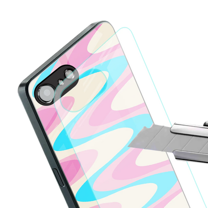 Psychedelic Zig stylish phone case for iphone 16e | glossy glass and slim fit