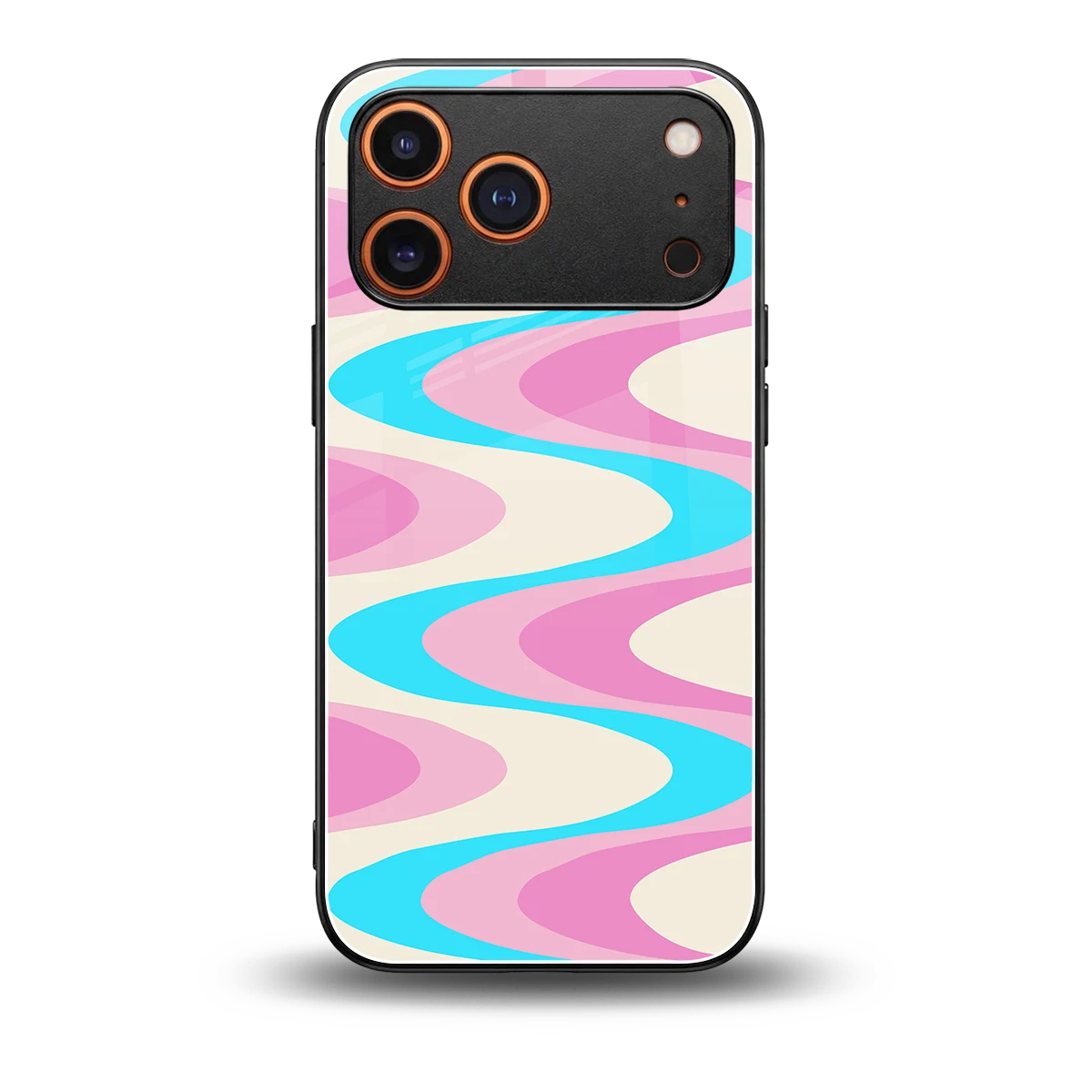 Psychedelic Zig back phone cover | glass case for iphone 17 pro max
