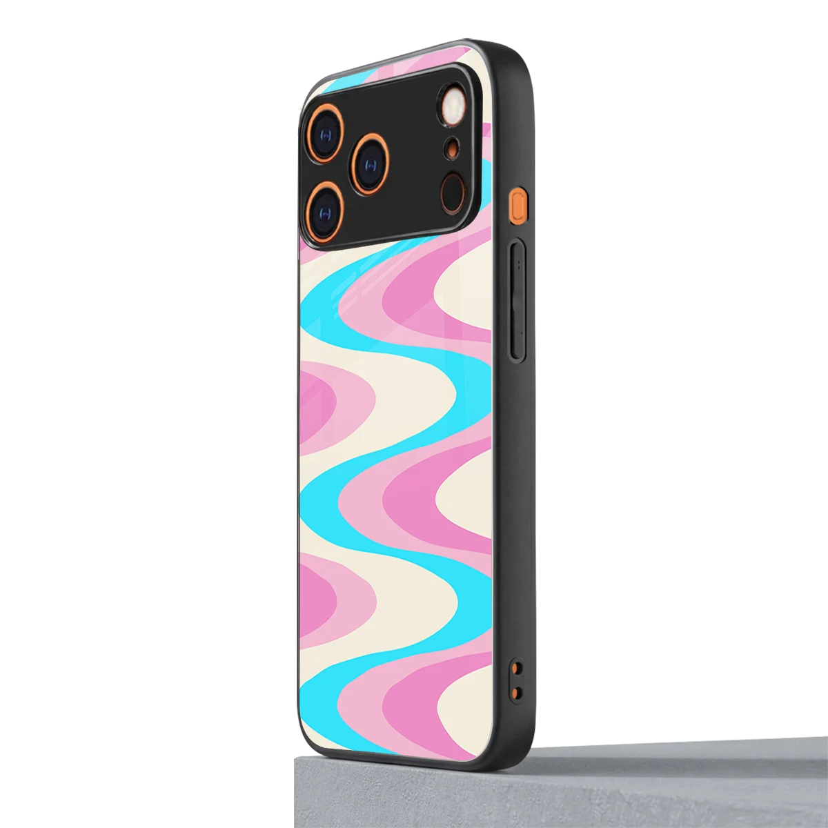 Psychedelic Zig iphone 17 pro mobile cover | shockproof glass phone case