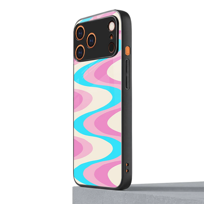 Psychedelic Zig iphone 17 pro mobile cover | shockproof glass phone case
