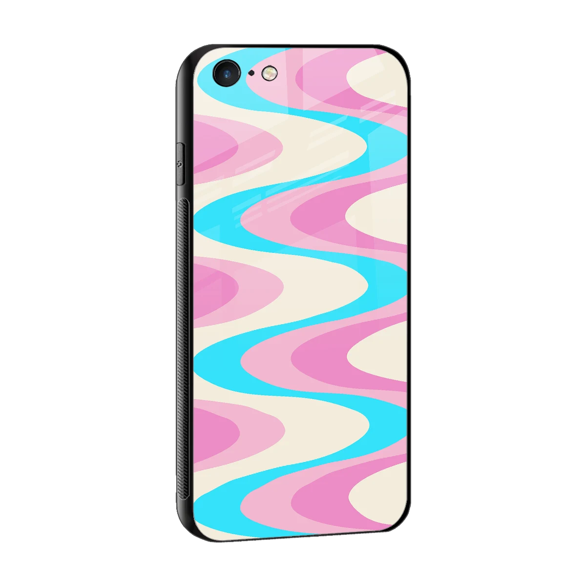 Psychedelic Zig sleek iphone 6 cover with tempered glass back and TPU edges