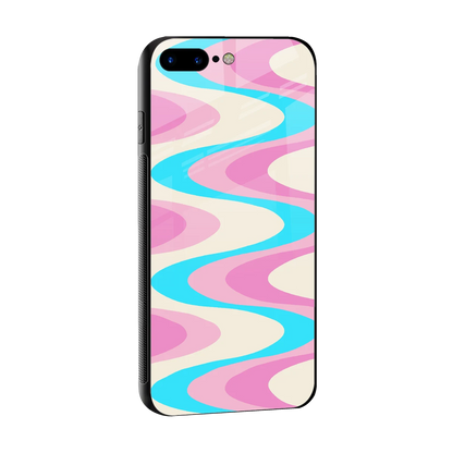 Psychedelic Zig sleek iphone 7 plus cover with tempered glass back and TPU edges
