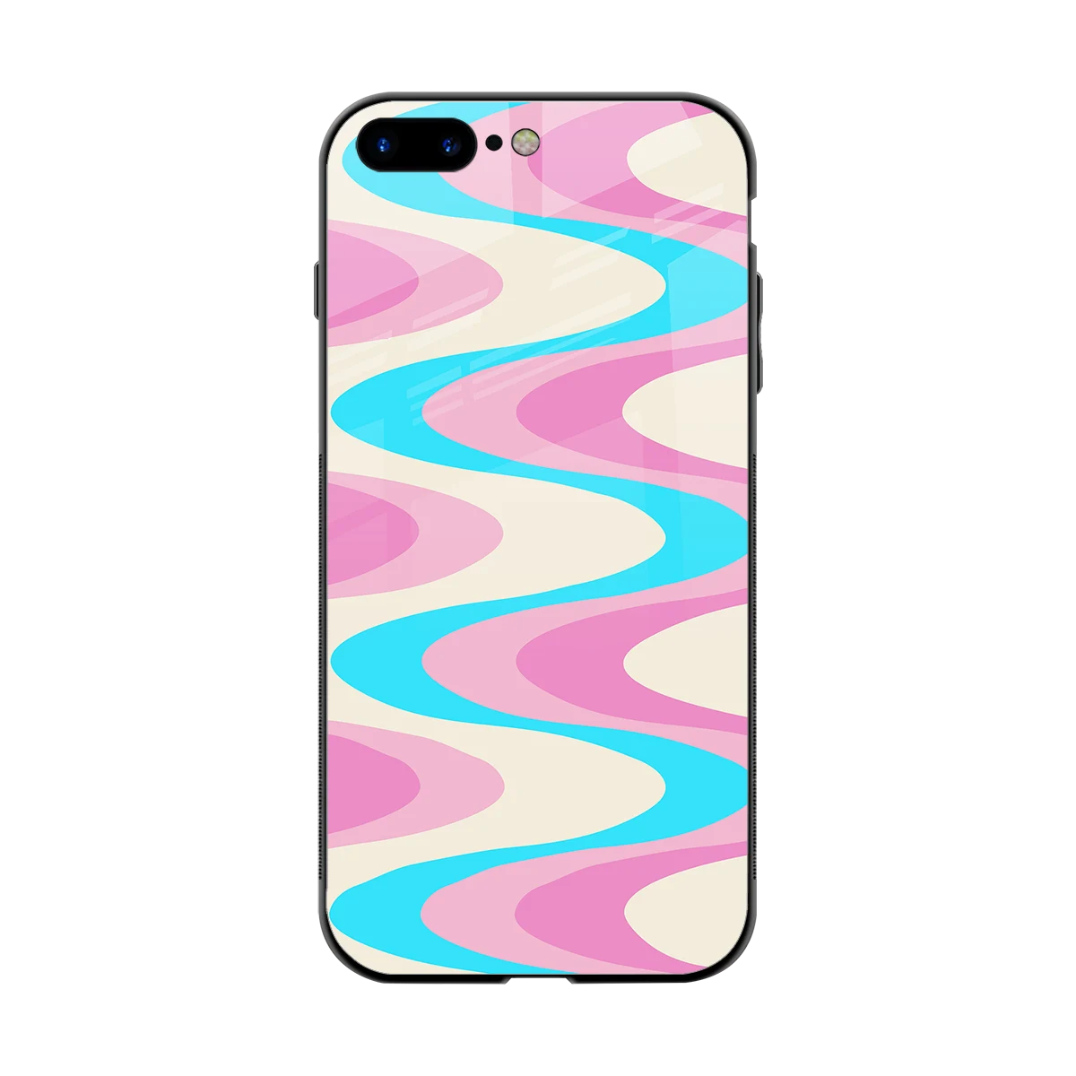 Psychedelic Zig back phone cover | glass case for iphone 7 plus