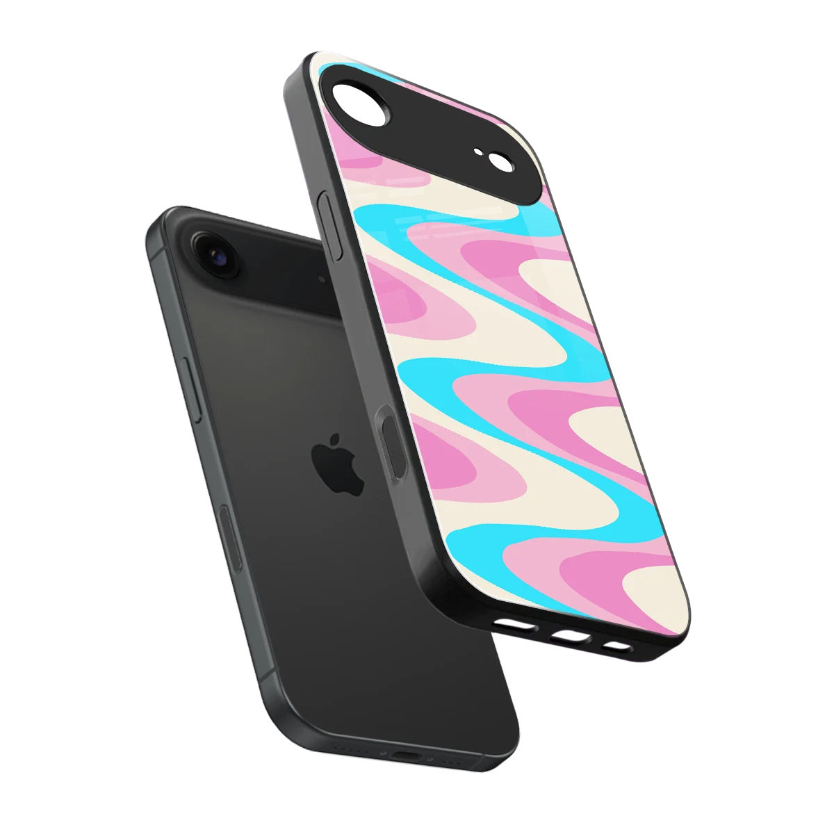 Psychedelic Zig sleek iphone air cover with tempered glass back and TPU edges