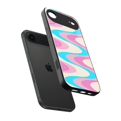 Psychedelic Zig sleek iphone air cover with tempered glass back and TPU edges