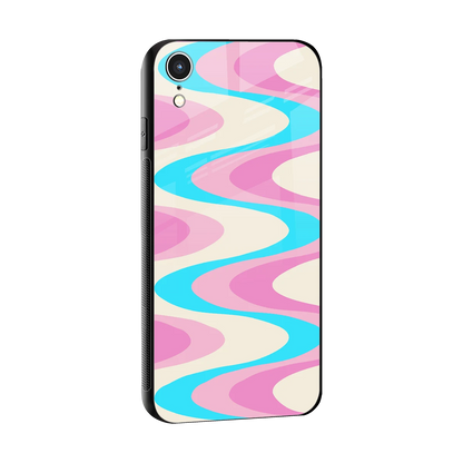 Psychedelic Zig sleek iphone xr cover with tempered glass back and TPU edges