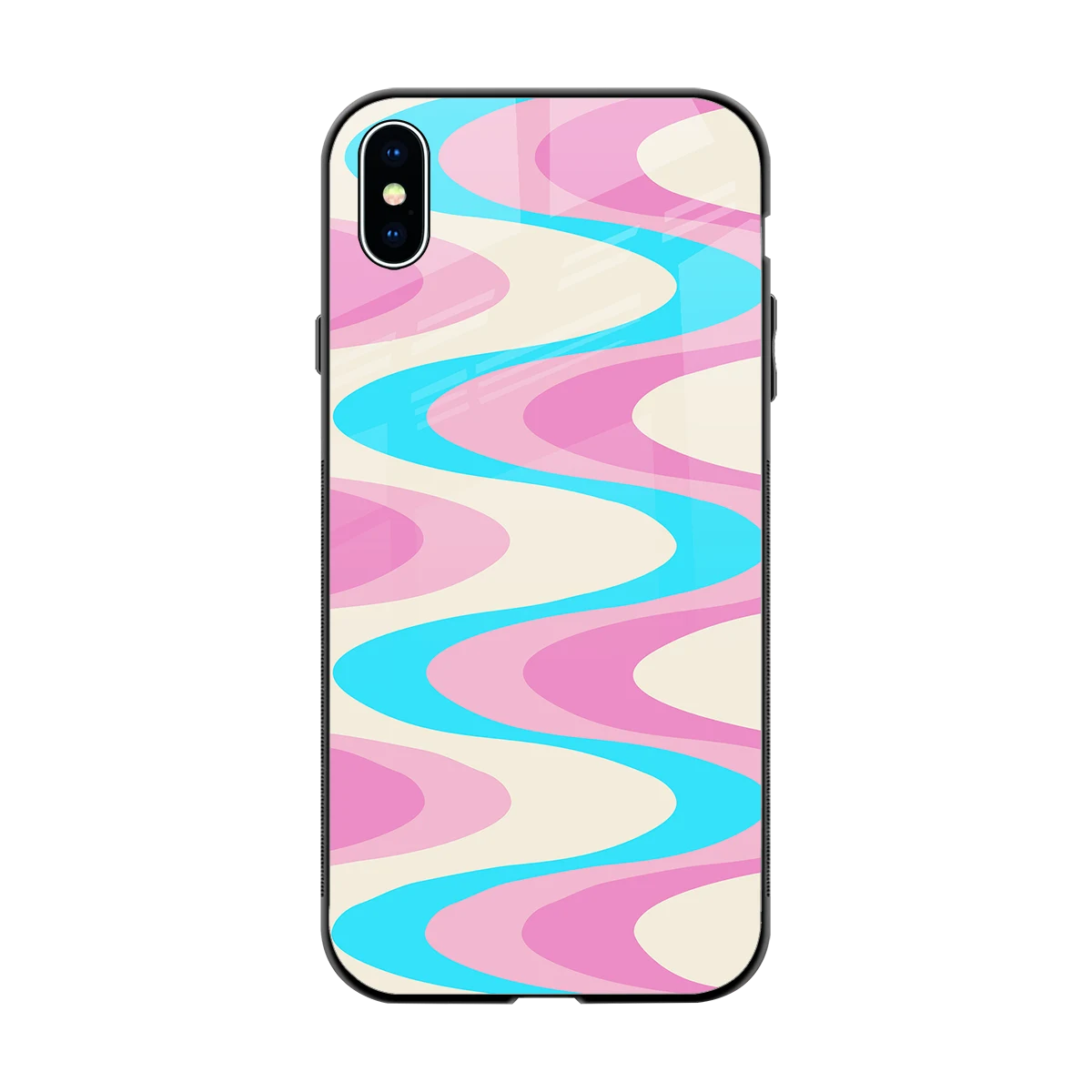 Psychedelic Zig back phone cover | glass case for iphone xs max