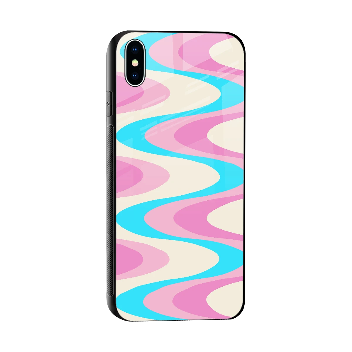 Psychedelic Zig sleek iphone xs max cover with tempered glass back and TPU edges