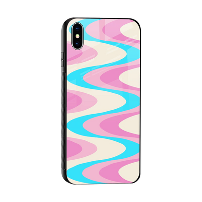 Psychedelic Zig sleek iphone xs max cover with tempered glass back and TPU edges