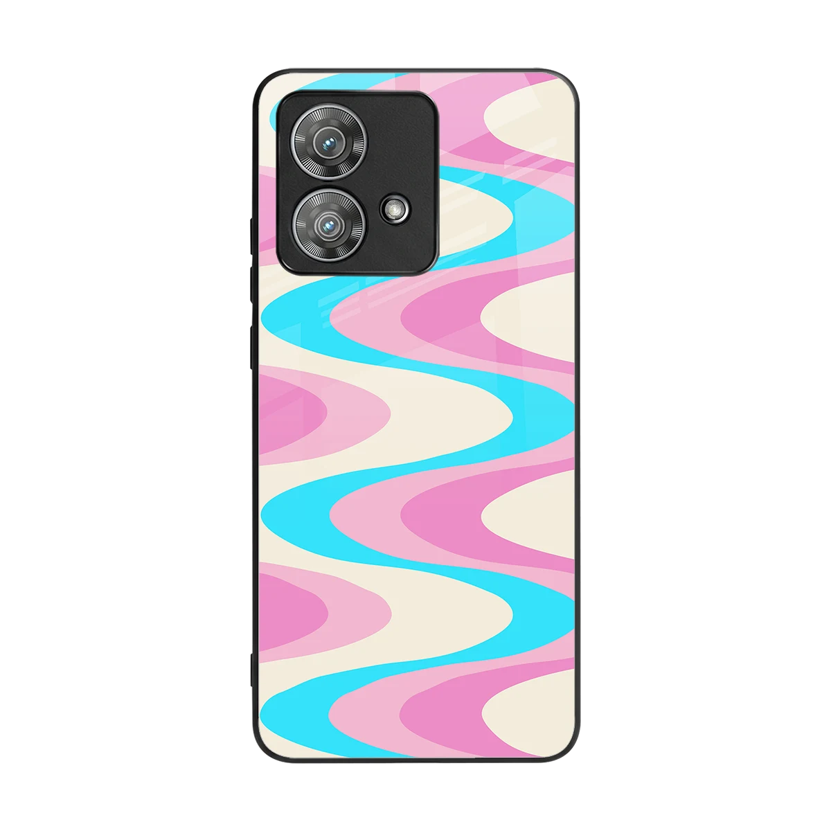 Psychedelic Zig back phone cover | glass case for motorola edge 40 neo 5g