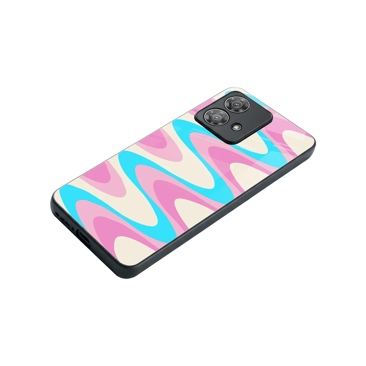 Psychedelic Zig stylish phone case for motorola edge 40 neo 5g | glossy glass and slim fit