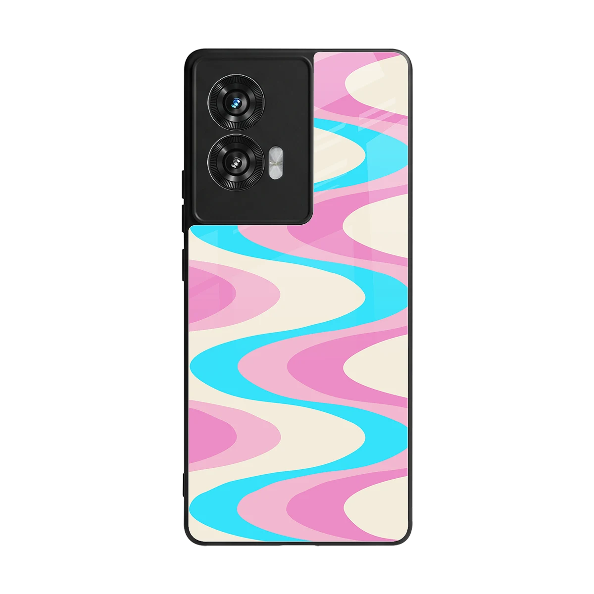 Psychedelic Zig back phone cover | glass case for motorola edge 50 fusion