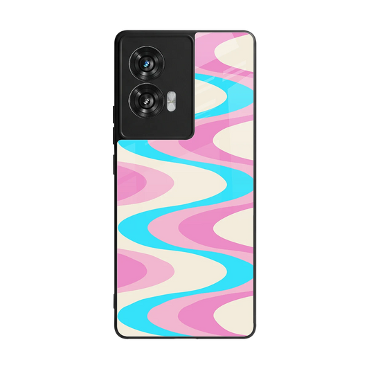Psychedelic Zig back phone cover | glass case for motorola edge 50 fusion