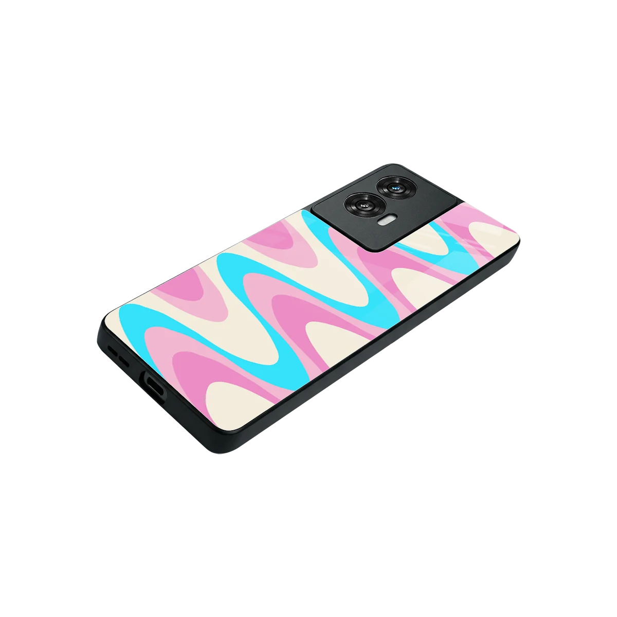 Psychedelic Zig stylish phone case for motorola edge 50 fusion | glossy glass and slim fit