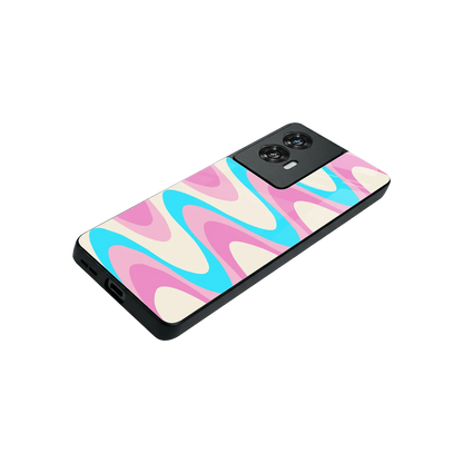 Psychedelic Zig stylish phone case for motorola edge 50 fusion | glossy glass and slim fit