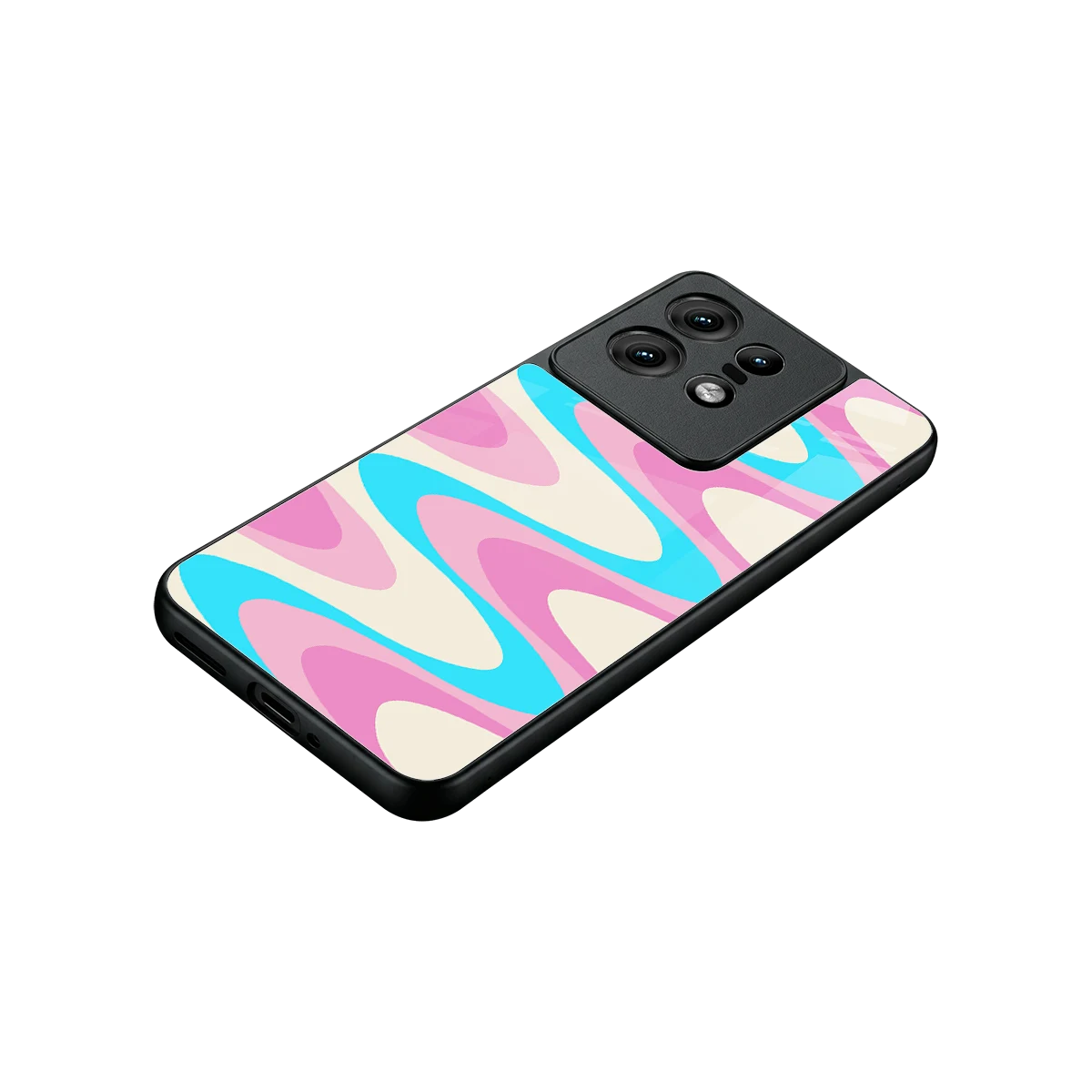 Psychedelic Zig stylish phone case for motorola edge 50 pro | glossy glass and slim fit