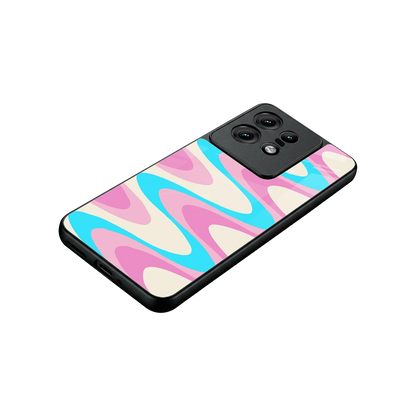 Psychedelic Zig stylish phone case for motorola edge 50 pro | glossy glass and slim fit