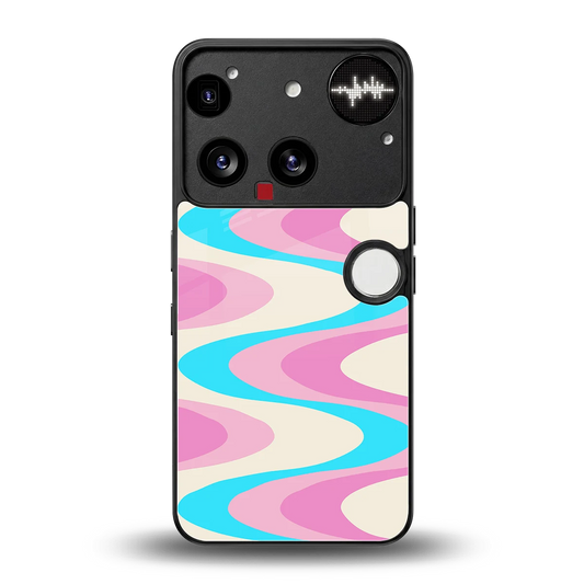 Psychedelic Zig back phone cover | glass case for nothing phone 3