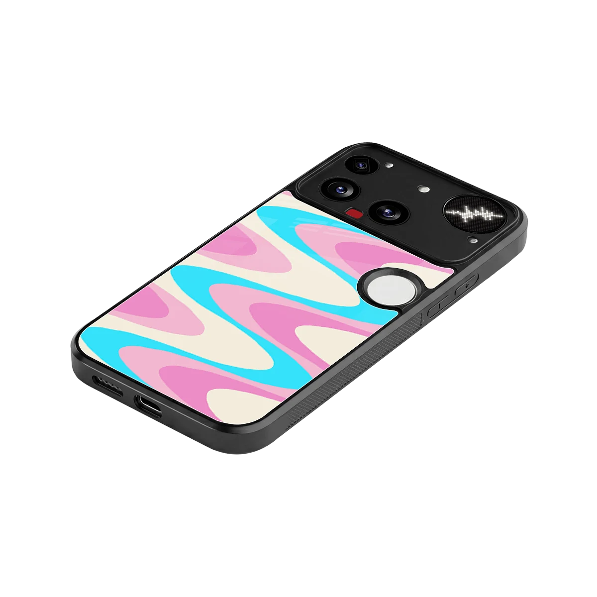 Psychedelic Zig stylish phone case for nothing phone 3 | glossy glass and slim fit