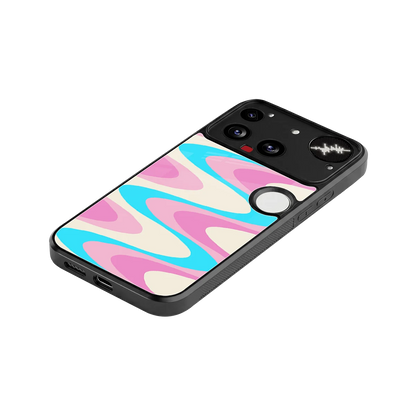 Psychedelic Zig stylish phone case for nothing phone 3 | glossy glass and slim fit
