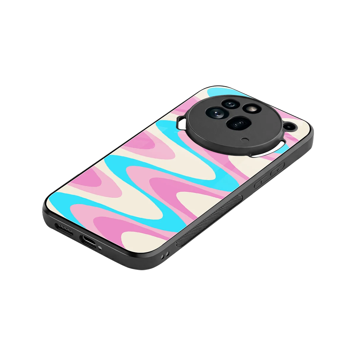 Psychedelic Zig stylish phone case for nothing phone 3a pro | glossy glass and slim fit