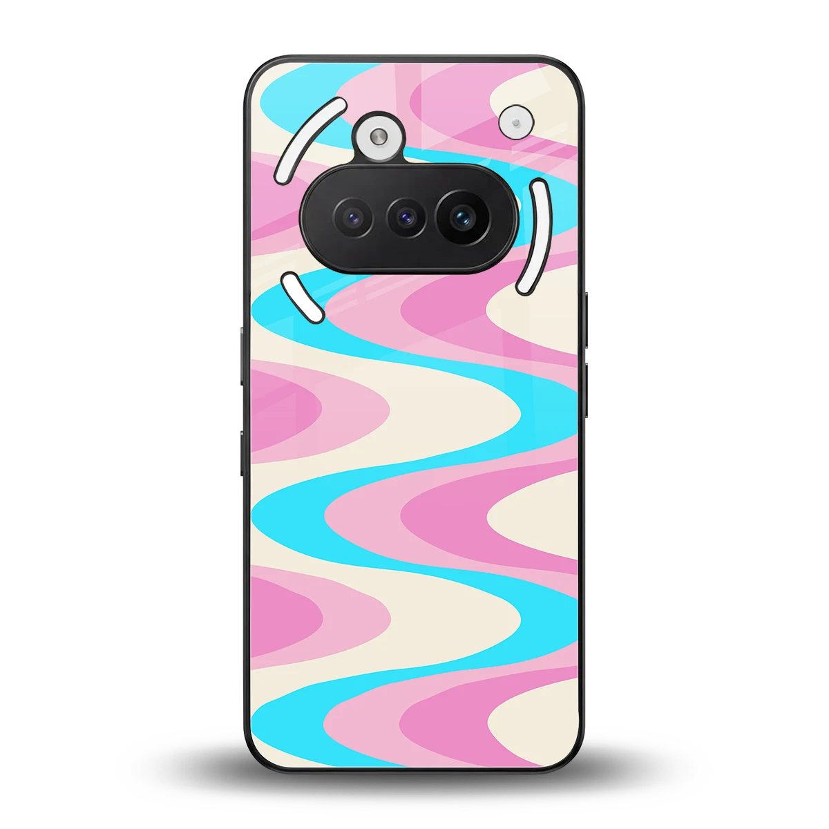 Psychedelic Zig back phone cover | glass case for nothing phone 3a