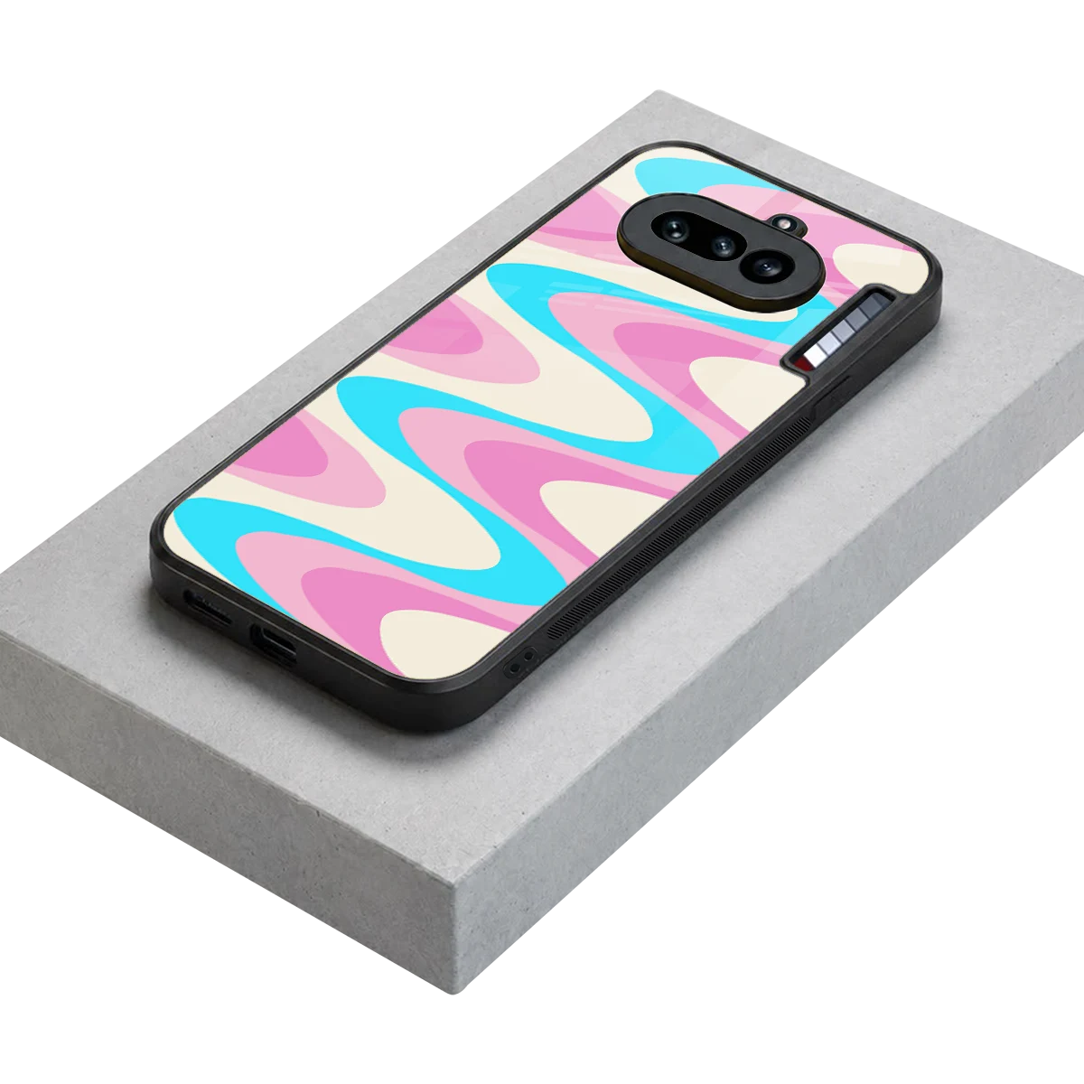 Psychedelic Zig stylish phone case for nothing phone 4a | glossy glass and slim fit