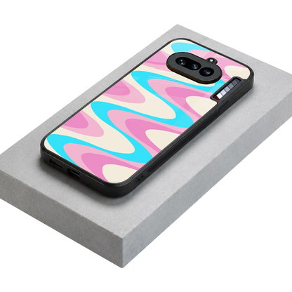 Psychedelic Zig stylish phone case for nothing phone 4a | glossy glass and slim fit