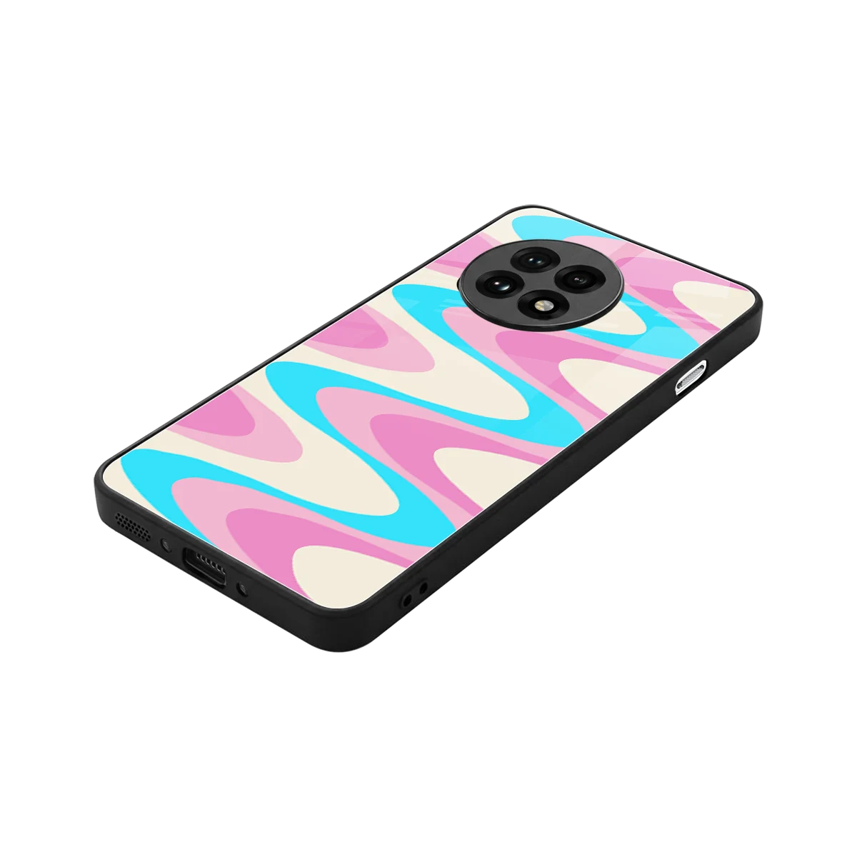 Psychedelic Zig stylish phone case for oneplus 13r | glossy glass and slim fit