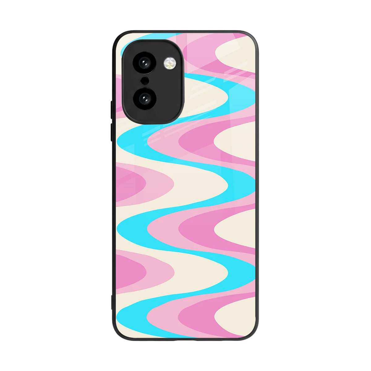 Psychedelic Zig back phone cover | glass case for oneplus 15r