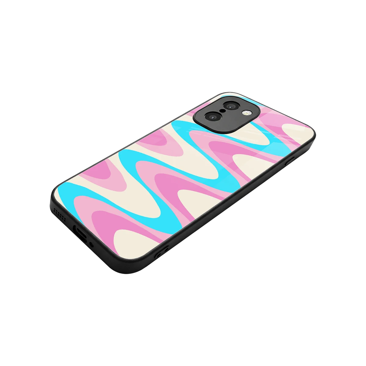 Psychedelic Zig stylish phone case for oneplus 15r | glossy glass and slim fit