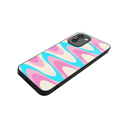 Psychedelic Zig stylish phone case for oneplus 15r | glossy glass and slim fit