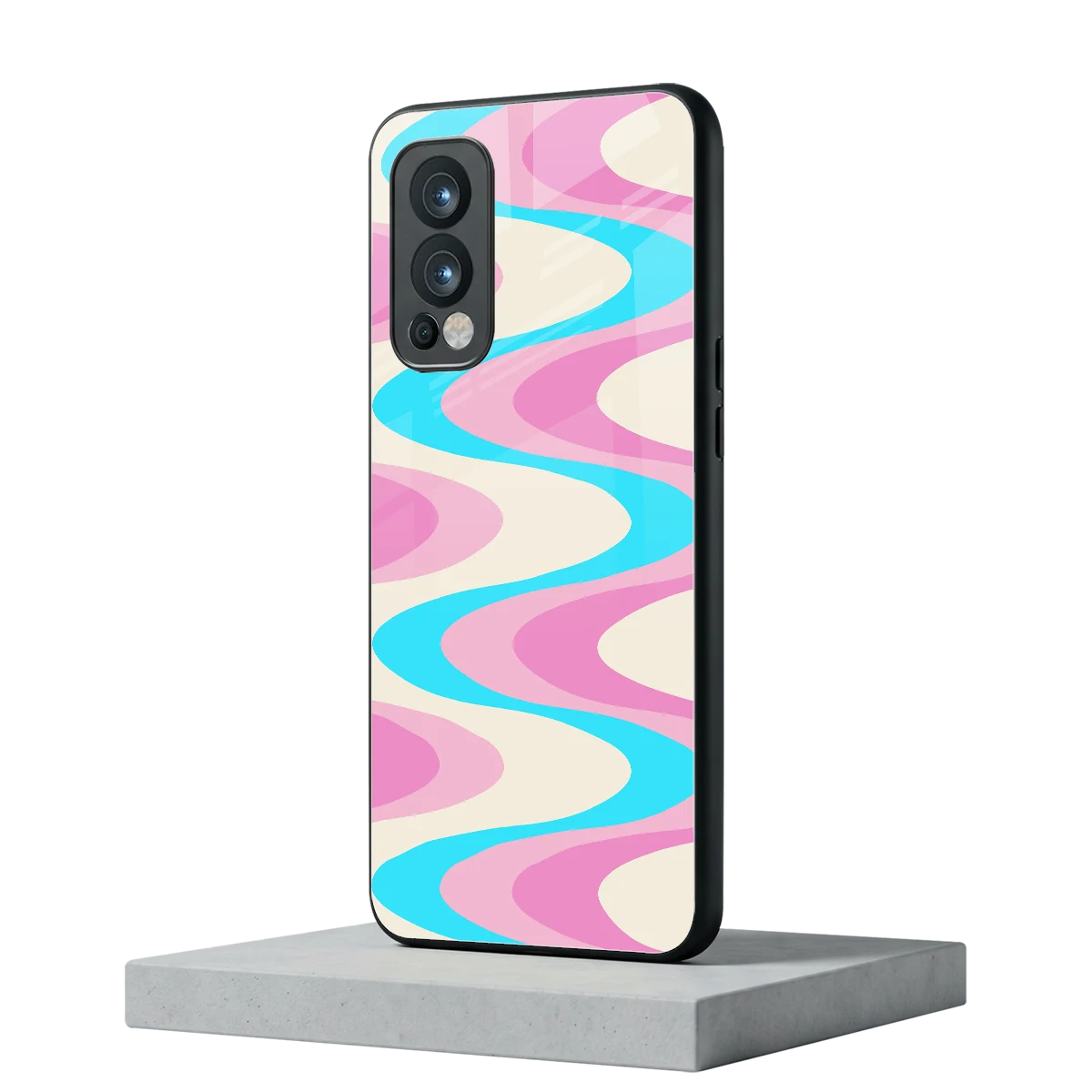 Psychedelic Zig oneplus nord 2 mobile cover | shockproof glass phone case