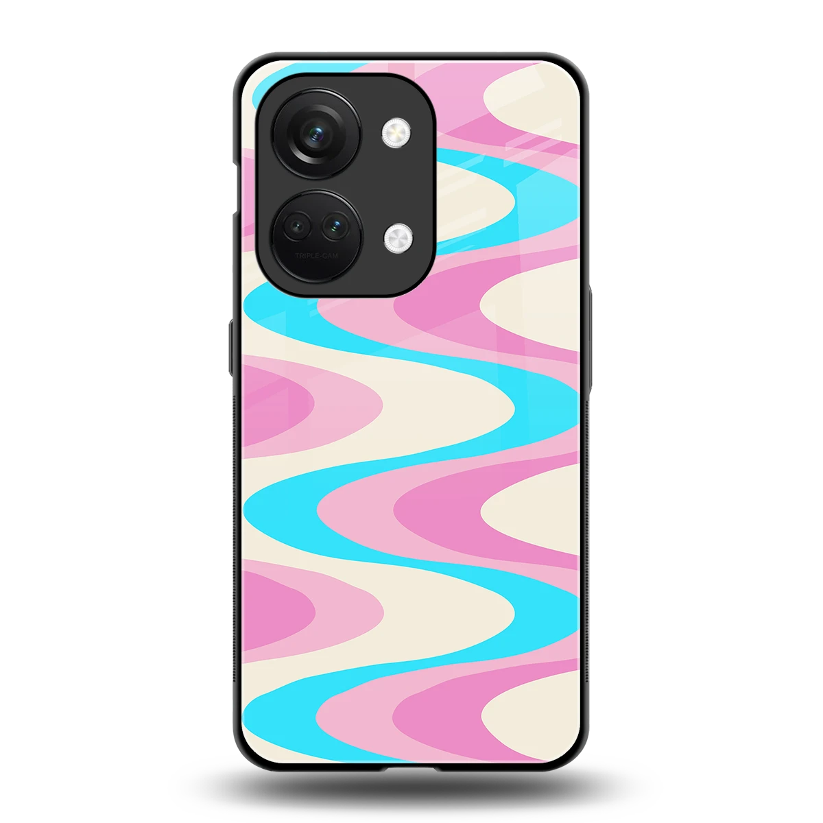 Psychedelic Zig back phone cover | glass case for oneplus nord 3
