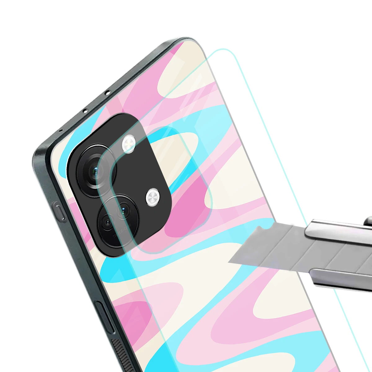 Psychedelic Zig stylish phone case for oneplus nord 3 | glossy glass and slim fit