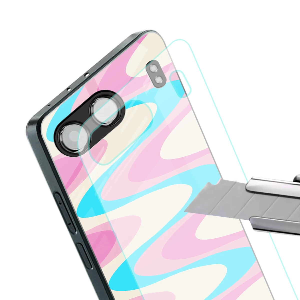 Psychedelic Zig stylish phone case for oneplus nord 4 | glossy glass and slim fit
