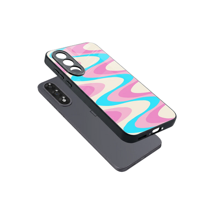 Psychedelic Zig sleek oneplus nord 5 cover with tempered glass back and TPU edges