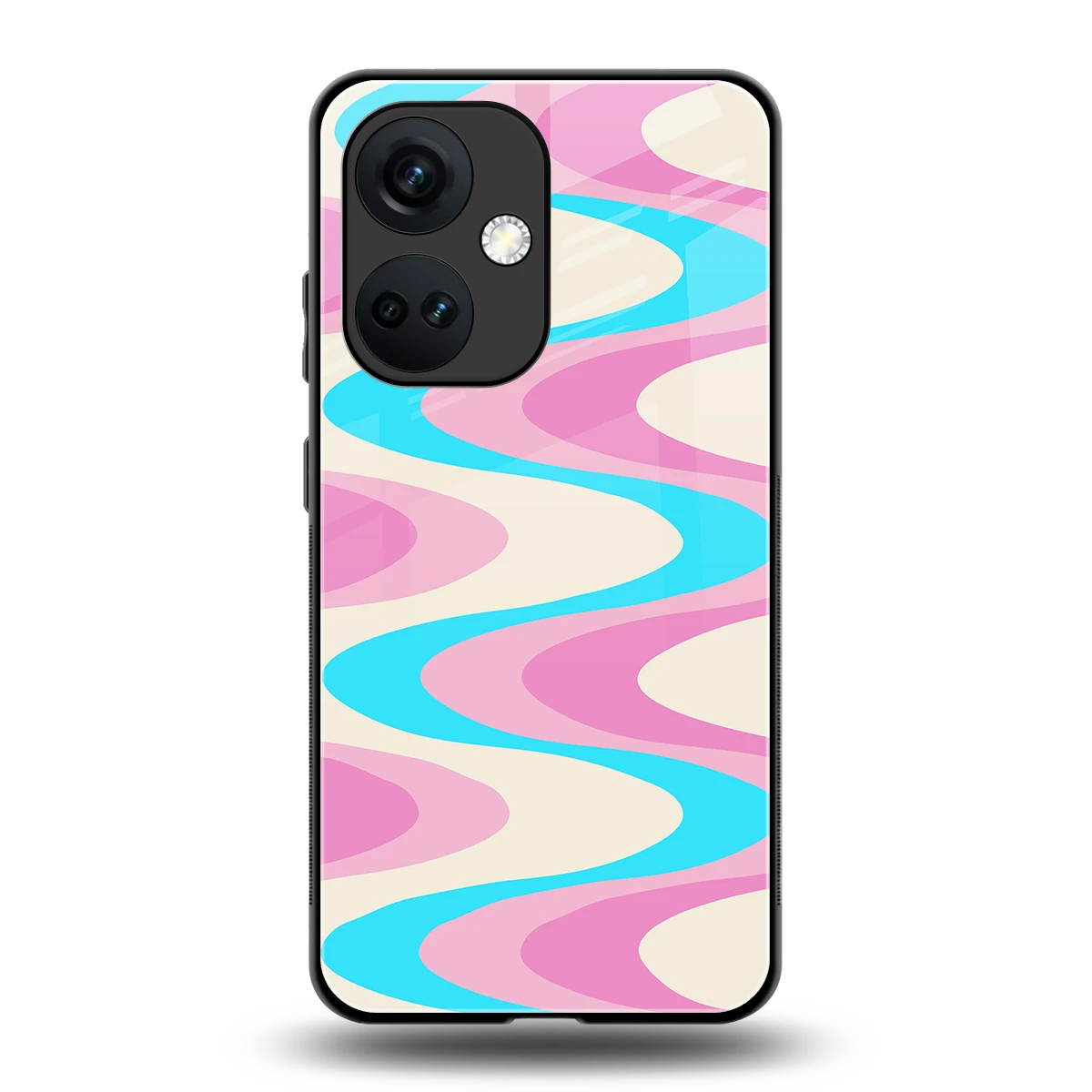 Psychedelic Zig back phone cover | glass case for oneplus nord ce 3