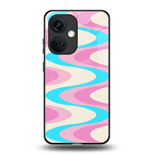 Psychedelic Zig back phone cover | glass case for oneplus nord ce 3