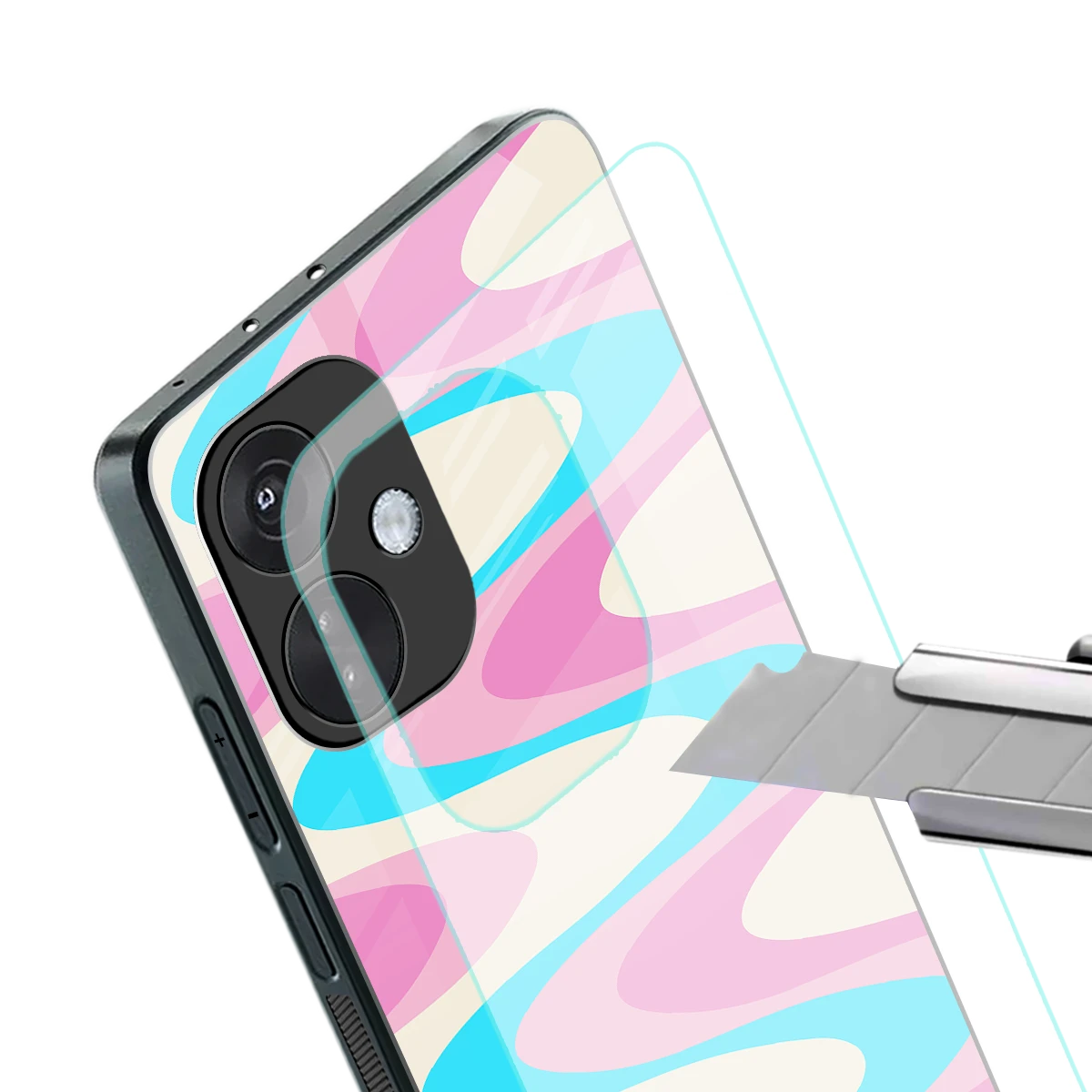 Psychedelic Zig stylish phone case for oneplus nord ce 3 | glossy glass and slim fit