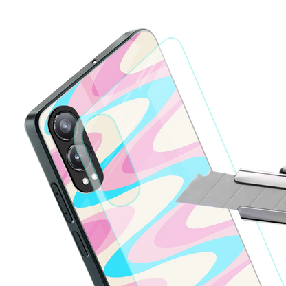 Psychedelic Zig stylish phone case for oneplus nord ce 4 lite | glossy glass and slim fit