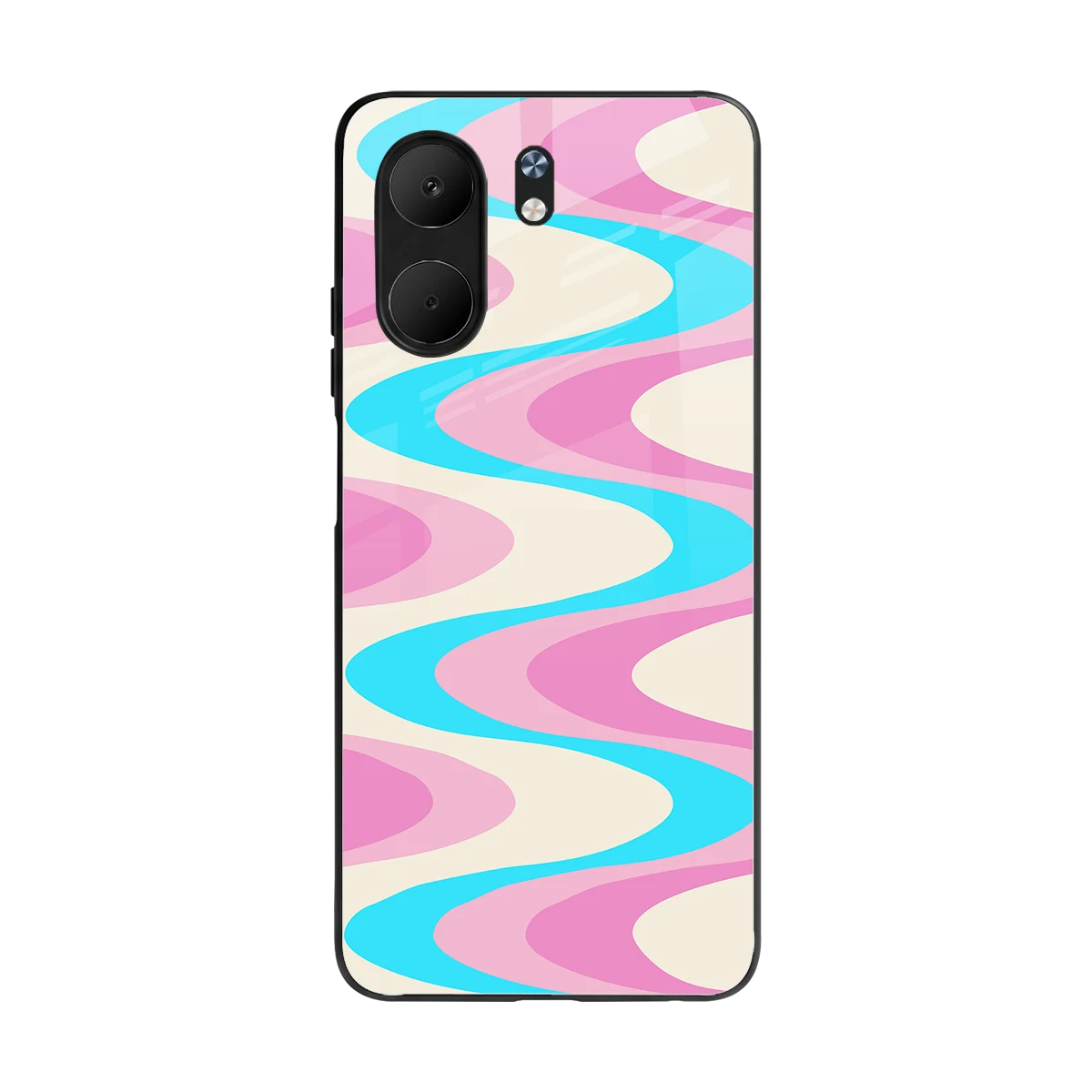 Psychedelic Zig back phone cover | glass case for oppo a5x 5g