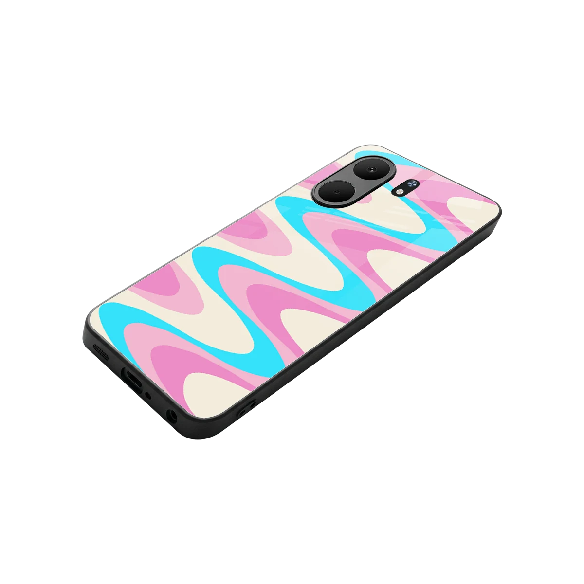 Psychedelic Zig stylish phone case for oppo a5x 5g | glossy glass and slim fit