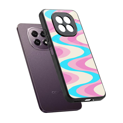 Psychedelic Zig sleek oppo f29 5g cover with tempered glass back and TPU edges
