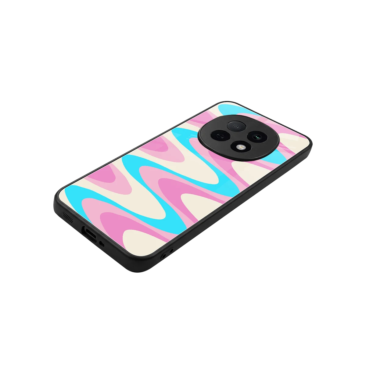 Psychedelic Zig stylish phone case for oppo f29 pro 5g | glossy glass and slim fit