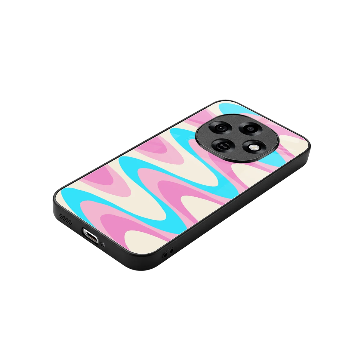 Psychedelic Zig stylish phone case for oppo f31 pro 5g | glossy glass and slim fit
