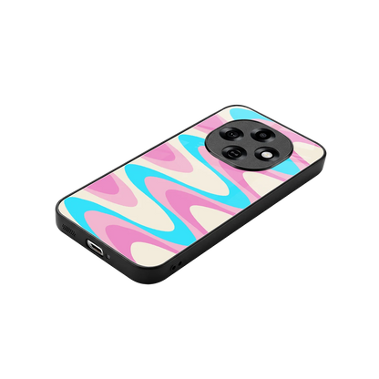 Psychedelic Zig stylish phone case for oppo f31 pro 5g | glossy glass and slim fit