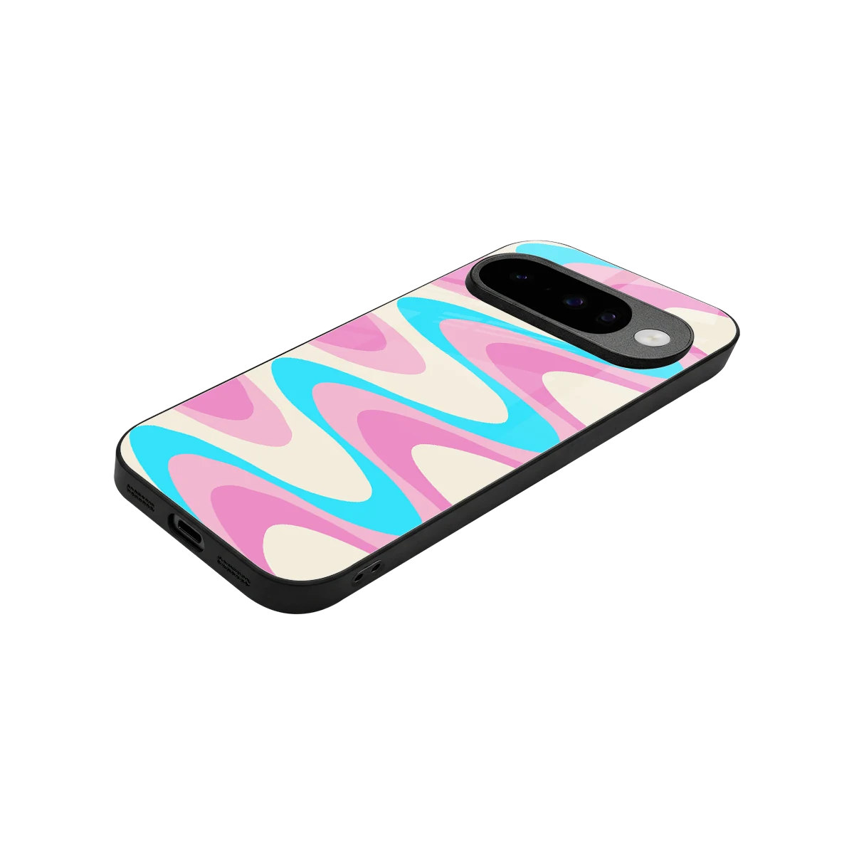 Psychedelic Zig stylish phone case for google pixel 10 | glossy glass and slim fit