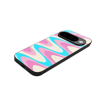 Psychedelic Zig stylish phone case for google pixel 10 | glossy glass and slim fit
