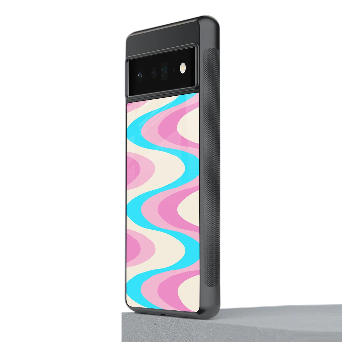 Psychedelic Zig stylish phone case for google pixel 6 pro | glossy glass and slim fit